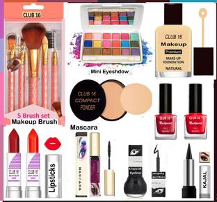 CLUB 16 Set of 15 Makeup Accessories For Women and Girls Cosmetics Kit cd01
