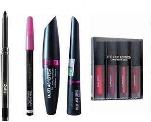lately Best face makeup combo of kajal,eyebrow pencil,mascara,h.4 lipstick
