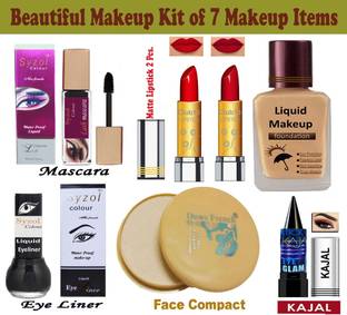 Syzol Budget Friendly Unique Quality makeup kit with 7 Makeup Items AH02