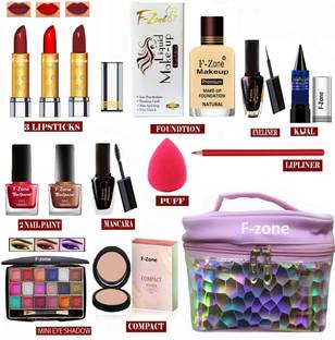 F-Zone All in One Makeup Kit Set for Party Casual Wedding makeup With Makeup Box 15