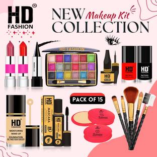 HD Fashion Magical 15Pcs. Xclusive Instant Glow All In One Waterproof Makeup Kit HCA1834