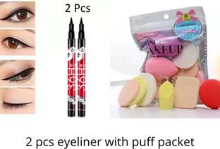lately BEST COSMATIC PRODUCT PUFF PACKET WITH 2 PCS EYELINER