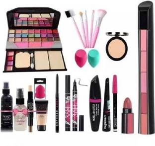 Leiseette’z (Pack of 20)TYA Fashion 6155 Makeup Kit with 5 Pink Makeup Brushes, 3in1 Eye Com