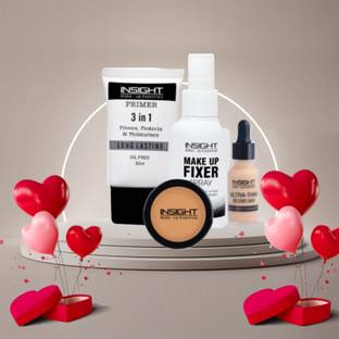 Insight Makeup Combo of Primer, Make Up Fixer, Ultra Thin Foundation & Conceal Correct Contour