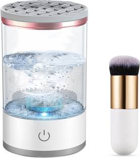 Gleva Automatic Makeup Brush Cleanser + Angled Top Kabuki Brush Makeup Brush Cleaner