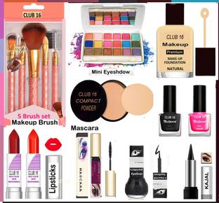 CLUB 16 Set of 15 Makeup Accessories For Women and Girls Cosmetics Kit cd05