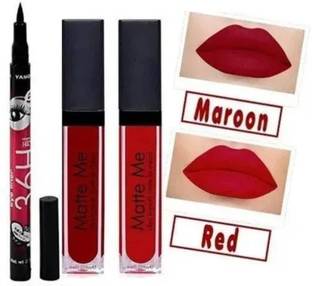 FRIPPE MAKEUP LIPSTICK RED MAROON AND 36 COMBO