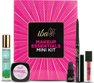 Iba Mini Makeup Essentials Kit Perfume, Kajal, Liquid Lipstick, Primer & PH Lipstick