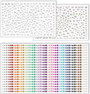 maycreate Face Gem Rhinestones Sticker Kits, 3/4/5/6 mm Self Adhesive Forehead,face,eye,nails,makeup, DIY crafts Multicolor Bindis