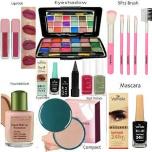Valhalla all in one face makeup kit mini eyeshadow makeup brushes foundation compact