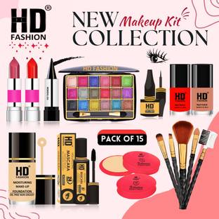 HD Fashion Magical 15Pcs. Xclusive Instant Glow All In One Waterproof Makeup Kit HCA1840
