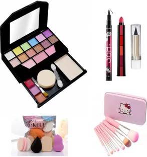 Hezruck All in one Fashion Makeup kit for Girls , 7 Brush, Lipstick, Eyeliner Etc.