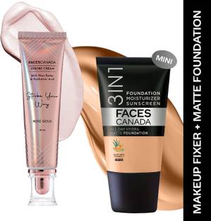 FACES CANADA Rose Gold Strobe Cream (30ml) + Warm Sand Hydra Matte Mini Foundation (18ml)
