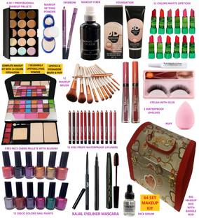 INWISH 64 set makeup kit with big makeup box with bangle rod