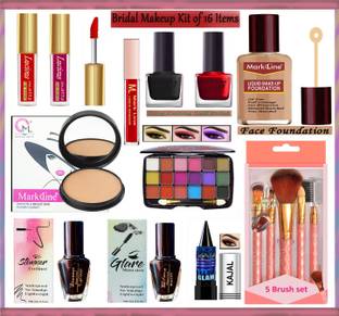 M L Markline Hashtag Beauty Makeup Kit of 16 Makeup Items AQ10