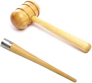 PERICO Premium Quality Cricket Bat Knocking Mallet(Hammer) With Bat Handle Gripper Cone Wooden Bat Mallet