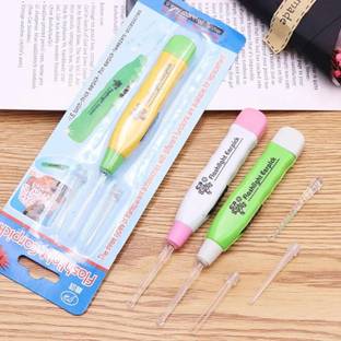 Kinemo Enterprise 6pc Ear Pick Earwax With LED Light Cleaning Removal Tool