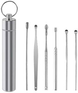 Taxila Premium 6 in 1 Ear Wax Remover Stainless Steel Tool kit With Storage Tube Electric Ear Cleaner