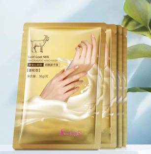 feelhigh Gold Goat Milk double layer gloves hands whitening and moisturizing hand mask