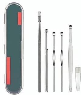Ankev 6 Pcs Professional Earwax Remover Kit Includes - Cleaning Tools & Storage Box