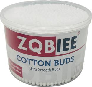 ZQBIEE Double Head Cotton Ear Buds / 100% Pure Soft Cotton Swabs for Nose Ears Cleaning