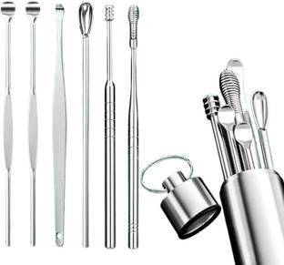 RIVTANS 6-In-1 Ear Wax Cleaner Kit Wax Remover, Curette Cleaner And Spring Buds (Unisex)