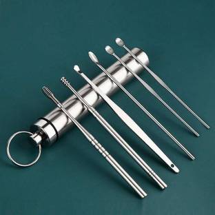 SCABIOSA 6 Earwax Cleaning Tool Set with Keychain Box Wax Removal Kit