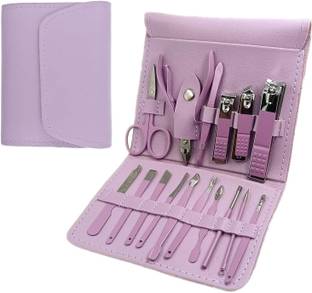 Zovilstore 16 in 1 Professional Stainless Steel Manicure Pedicure Kit with Leather Case