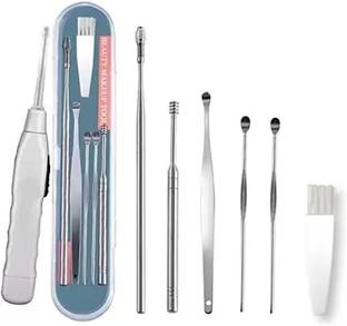 Noviva 6 Pcs Ear Pick with a Storage Box Earwax Removal Kit and LED Flashlight Earpick