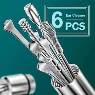 SCABIOSA 6 Pcs Ear Wax Cleaner, Ear Pick Earwax Removal Kit, Ear Cleansing Tool Set