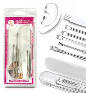 MAJESTIQUE 6-Piece Ear Wax Cleaning Kit Ear Dust Remover Tool