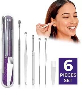 Jus’Be U Ear Cleaning Tools kit Ear Wax Cleaner Earwax Remover Stick Set Spring Curette
