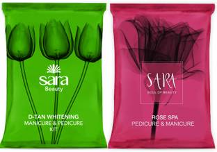 SARA SOUL OF BEAUTY D-TAN� & Rose Pedicure Manicure kit |Perfect For Soft Hand , Feet & Tan Removal
