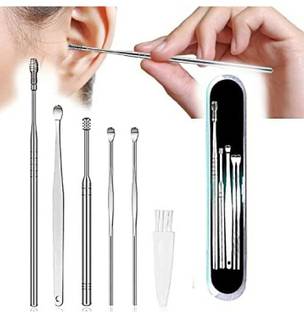 BEAUTYATH 6 Pcs Professional Earwax Remover Kit Includes - Cleaning Brush & Storage Box