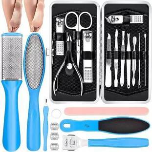 lanellie Manicure Set Nail Clippers Pedicure Kit 23 in 1 Tool Kit Stainless Steel
