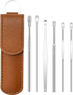 SCABIOSA Ear Wax Cleaner Resuable Ear Cleaner Tool Set with Storage Leather Pouch