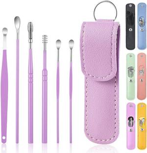 Kinemo Enterprise Ear Wax Cleaner - Resuable Ear Cleaner Tool Set with Leather Storage Boxs