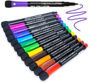 TAPAHPRIYAY Board Magnetic Markers with Eraser Cap