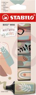 Stabilo BOSS MINI Naturevibes - Highlighter Pen - Aesthetic Muted Colours