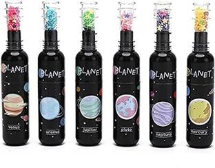 DGV Space Theme Bottle Shape Highlighters|Set Of 6 | Chisel Tip Fine Grip Marker Pen