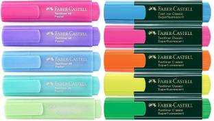 FABER-CASTELL Highlighter Set Of 10(5Pastel+5Normal)