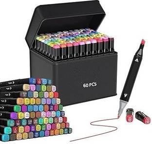 Corslet 60 Pc Alcohol Markers Set Colour Marker Pen Art Markers