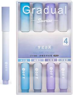 HOSTI Cute Highlighter Pen Set- Chisel Tip, Quick Dry, Water-based Ink