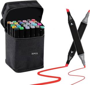Corslet 30 Pcs Colors Dual Tip Art Markers Coloring Alcohol Based Markers Colored Pens