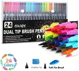 PATHOS INDIA 24 Dual tip Watercolor Marker Pen