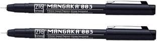Zig MANGAKA 010 BLACK PIGMENT CNM-003 Pack of 2 MICRON LINER PENS