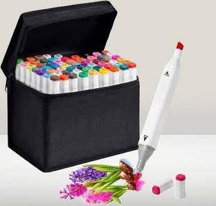 KDZONE Alcohol Brush Marker Colorful Sketch Pens with Carrying Case
