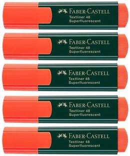 BRAND HOME Faber Castell Classic Textliner Pen Set of 5 Marker Orange Colour Highlighter