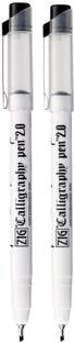 Zig KURETAKE CALLIGRAPHY PEN 2.0 OBLIQUE TIP BLACK Color
