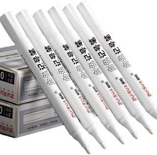 Arrolliant White Waterproof Quick-drying Oil-based Rubber Glass Plastic Ceramic Marker Pen